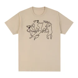 Henri matisse-男性と女性のためのヴィンテージTシャツ,ダンス,犬のための面白いグラフィック,コットン,ユニセックス