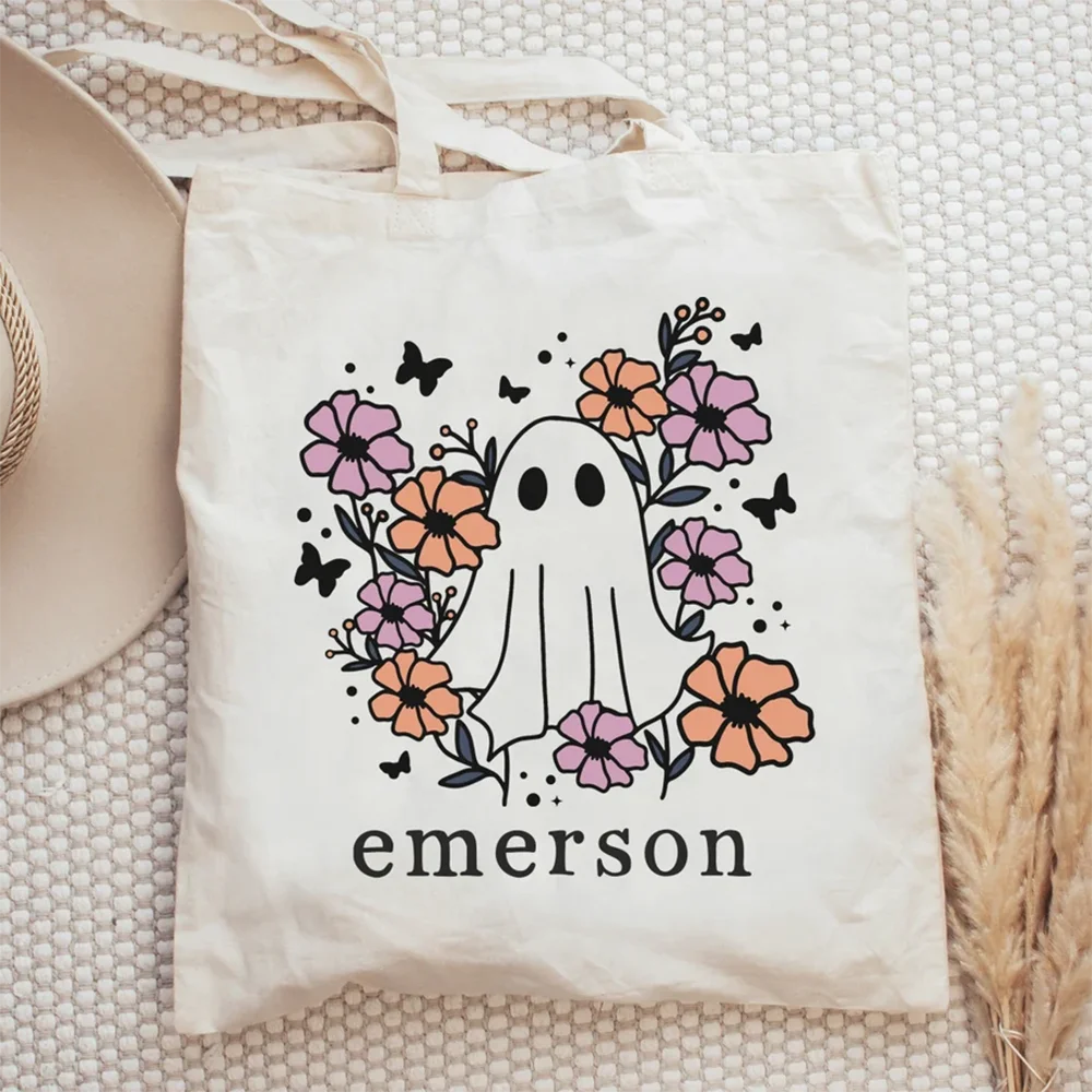 2024 Personalized name Trick or Treat Bag Halloween Candy Bag Halloween Tote Bag Halloween supplies party favors gifts for kids