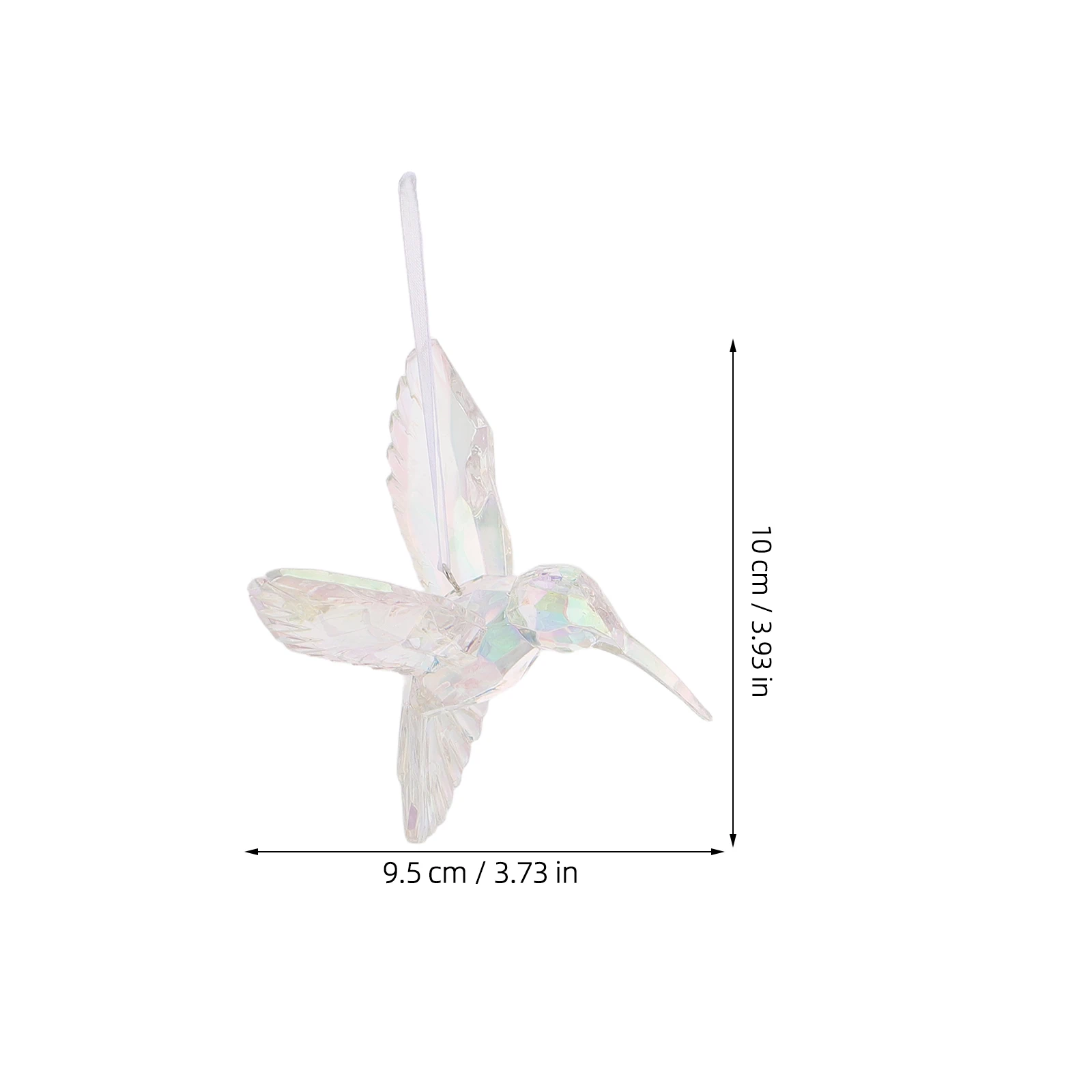 3Pcs Acrylic Bird Hanging Suncatchers Transparent Iridescent Hummingbird Decor for Home Office Window Decoration