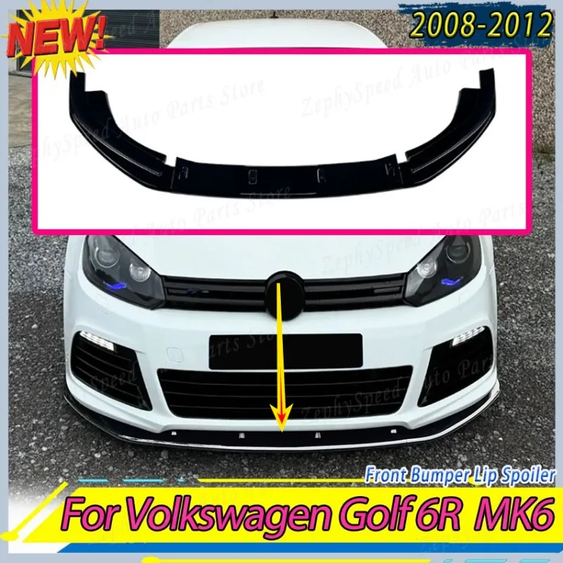 

Front Bumper Lip Spoiler For Volkswagen Golf 6R Golf MK6 2008-2012 Car Front Diffuser Splitter Auto Accessories Body Kit Tuning