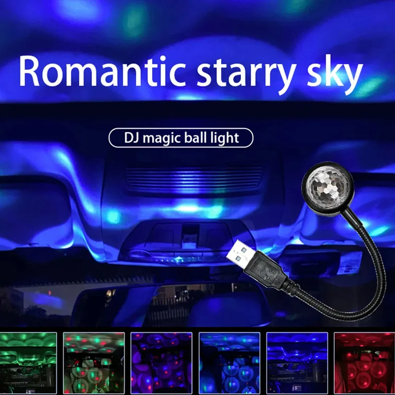 Mini LED Car Roof star Night Light Projector Atmosphere Galaxy Lamp UsB Decorative Adjustable For Auto Roof Room Ceiling Decor