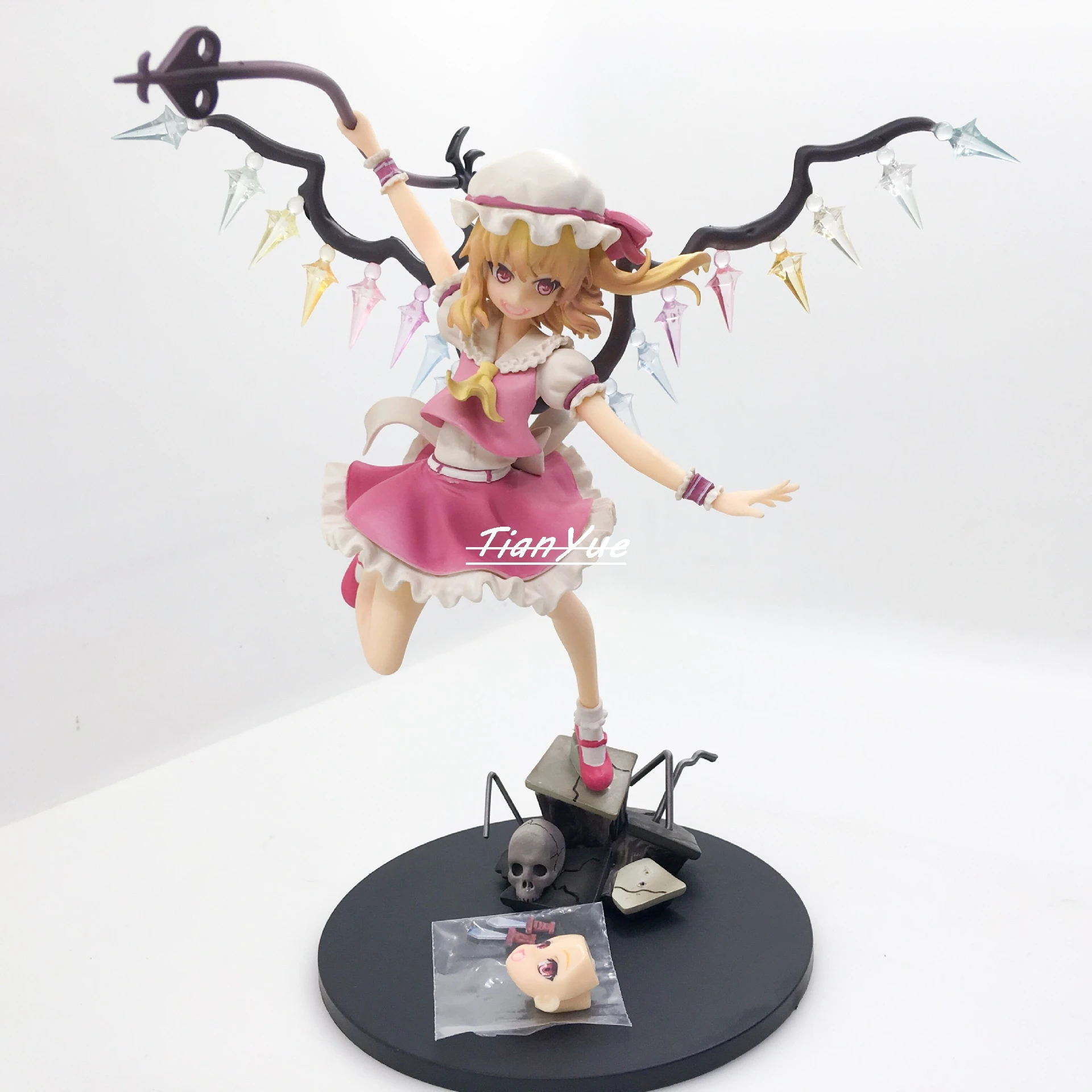 

Anime Touhou Project Flandre Scarlet Pink version Action Figure Model Toy 24cm