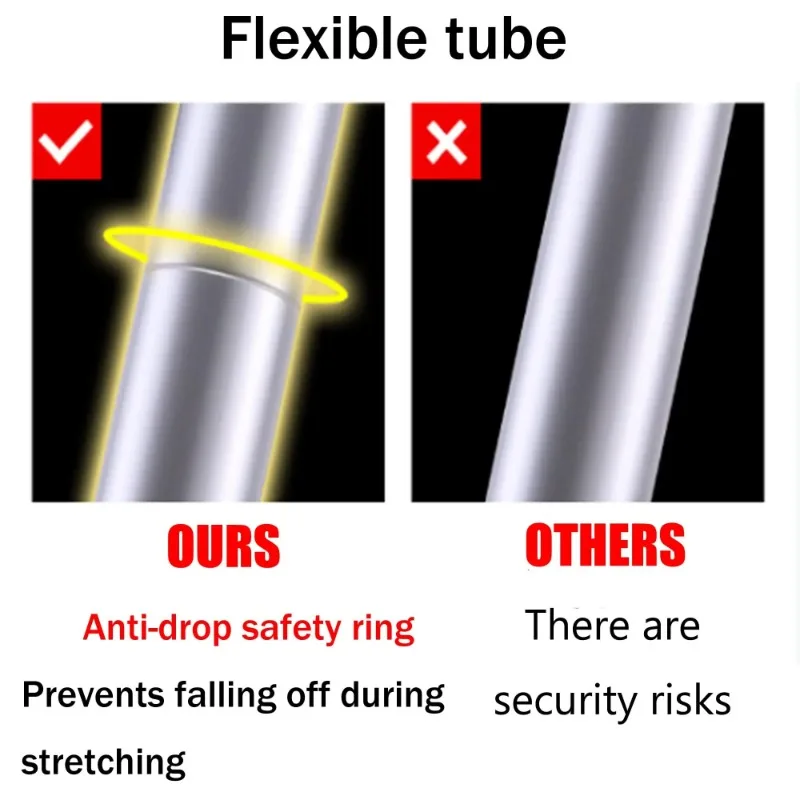 6.5FT Heavy Duty Telescoping Ladder Multi Purpose Extension Ladder 6 Plus 7 Step Collapsible Folding Ladder Easy Storage