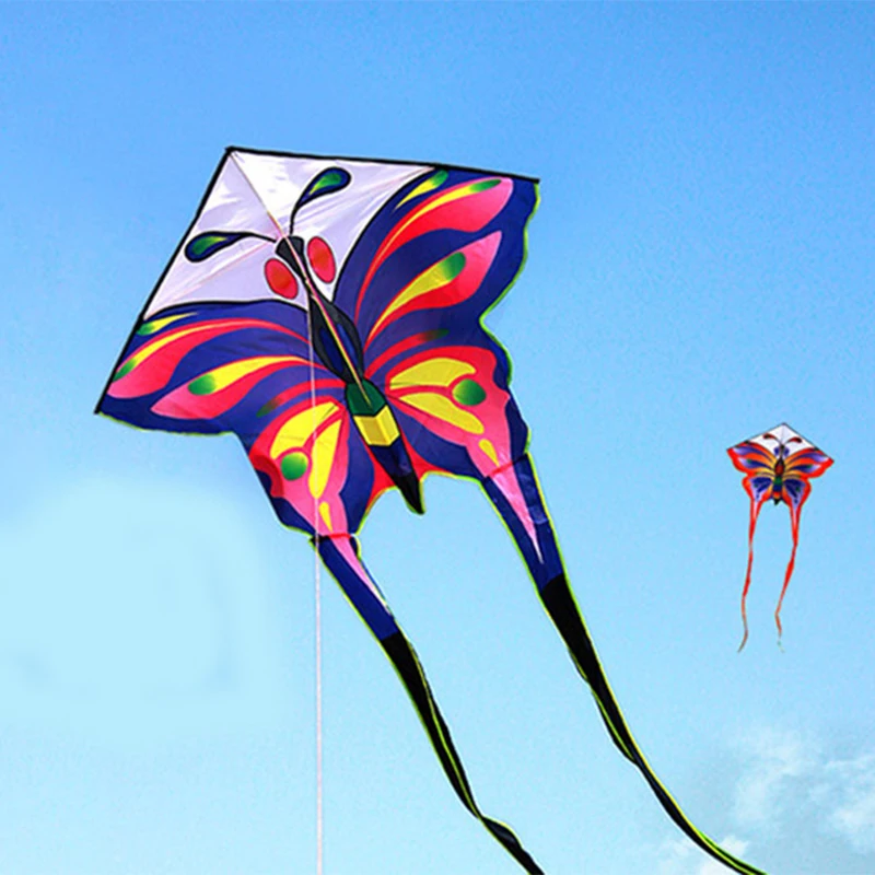 free shipping large butterfly kite colorful flying juegos gigantes para exterior outside toys for kids speelgoedsporten games