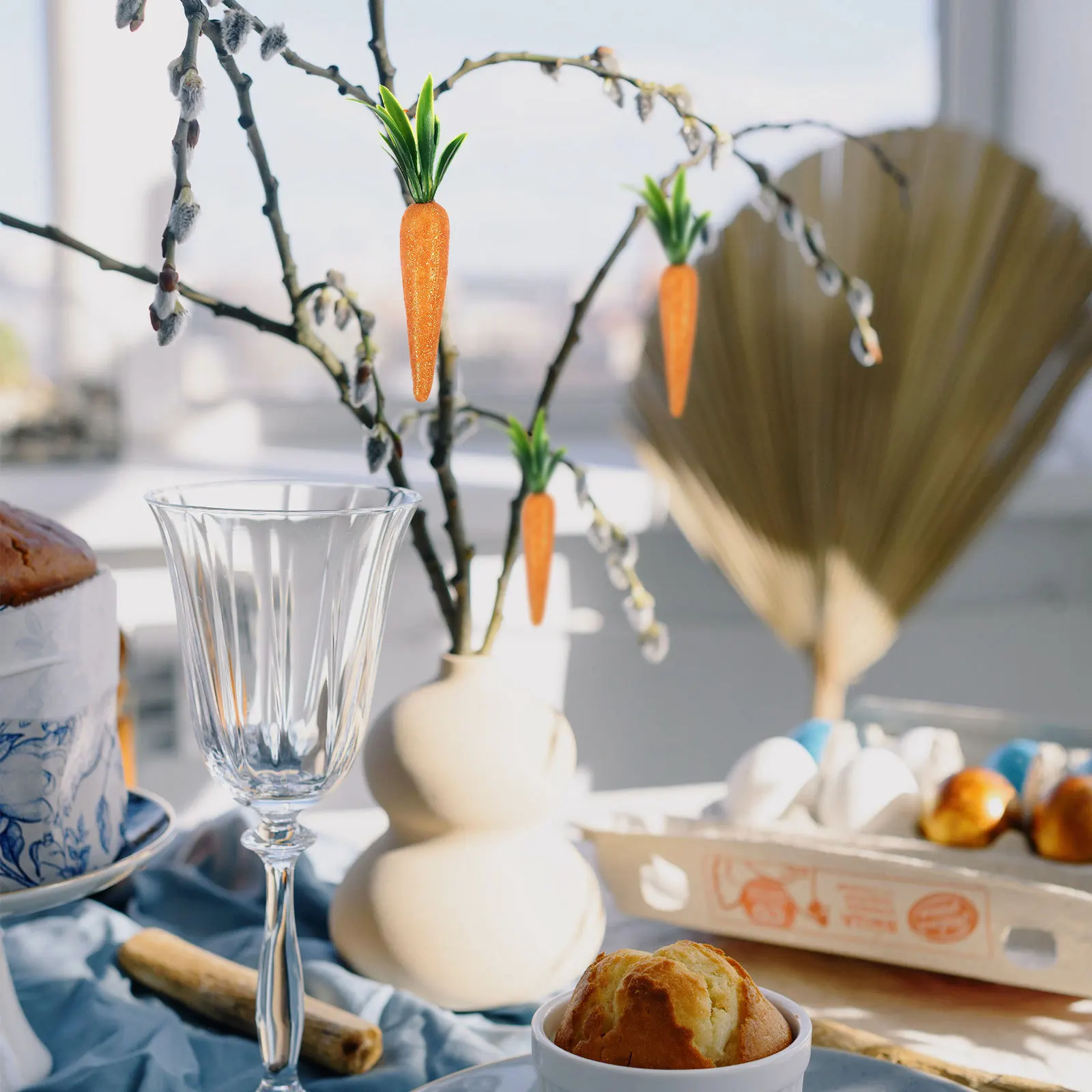 

12Pcs Carrot Hanging Decor Easter Pendant Chic Festival Party Decoration Home Ornament Easter Decor Chic Carrots Prop