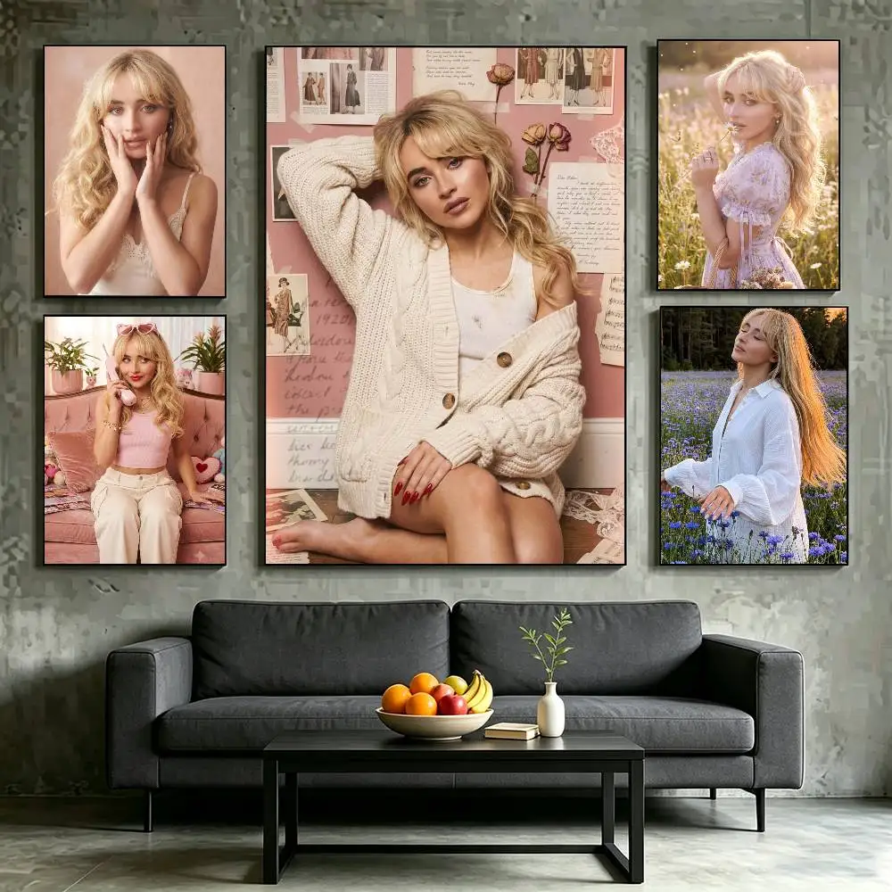 Sabrina C-Carpenter Poster High Quality Dorm Living Room Aesthetic Wall Decoration Painting Stickers Gift
