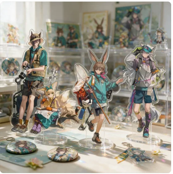 Anime 10cm Acrylic Stand Figure Arknights:Endfield Amiya Suzuran Model Plate Cosplay Collection Desktop Decor Gifts XYZ
