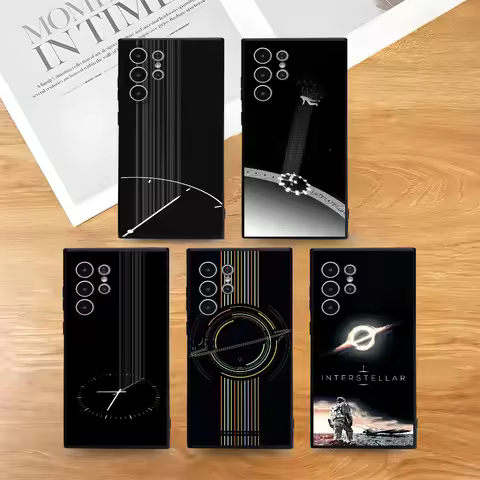 I-Interstellar Movie Time Phone Case For Samsung S24 Ultra Galaxy S25 S22 S23 S21 S20 Plus 5G Frosted Non-Slip Full Soft Cover
