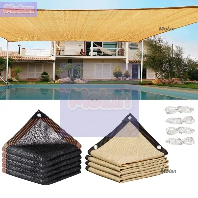 

95% Shading HDPE Beige Sunshade Net Garden Plant Shed Shading Sail UV Protection Outdoor Pergola Sun Cover Swimming Pool Awning