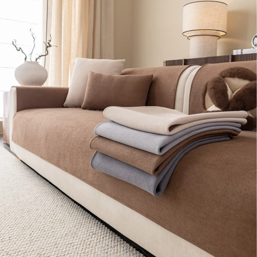 Cotton Sofa Cover for Living Room Non-Slip Couch Cushion Towel Universal All Seasons Sofa Slipcover Towel Home Decor