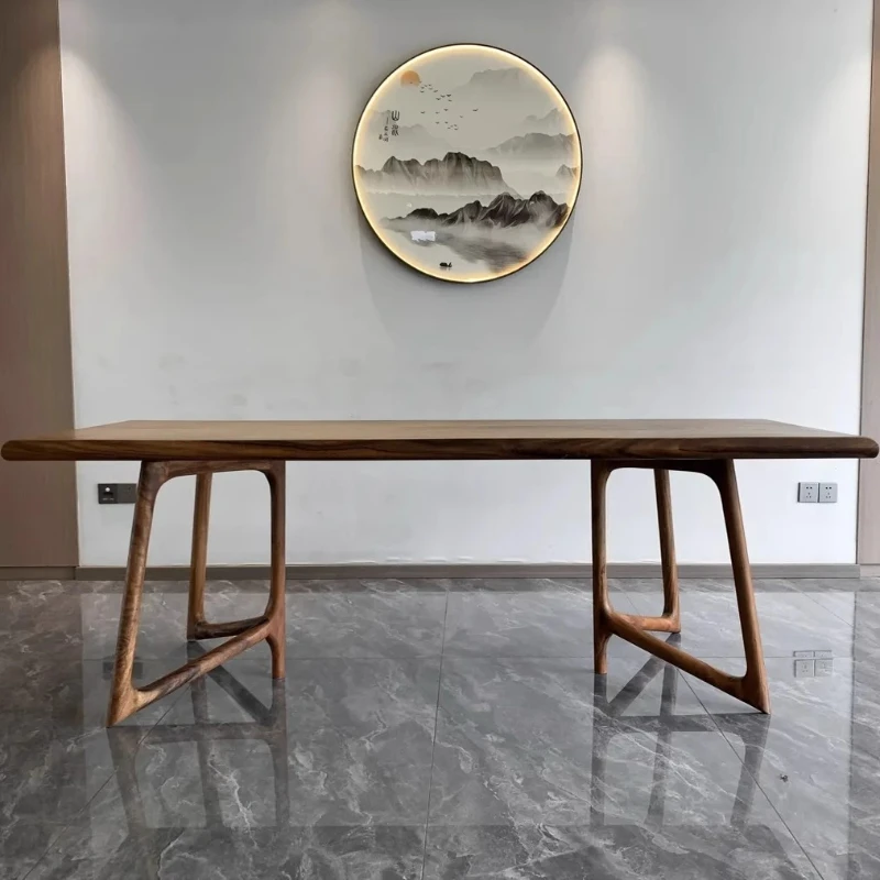 Solid Wood Table Legs Sculptural Furniture Base for Dining Table Thick Wooden Coffee Table Stand Natural Hardwood Desk Pedestal