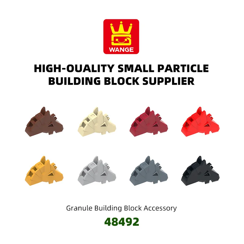 

WANGE 50 шт./лот 48492 Набор деталей для сборки головы лошади, цветные аксессуары, совместимые с конструктором, подарочная коробка для детских игрушек DIY