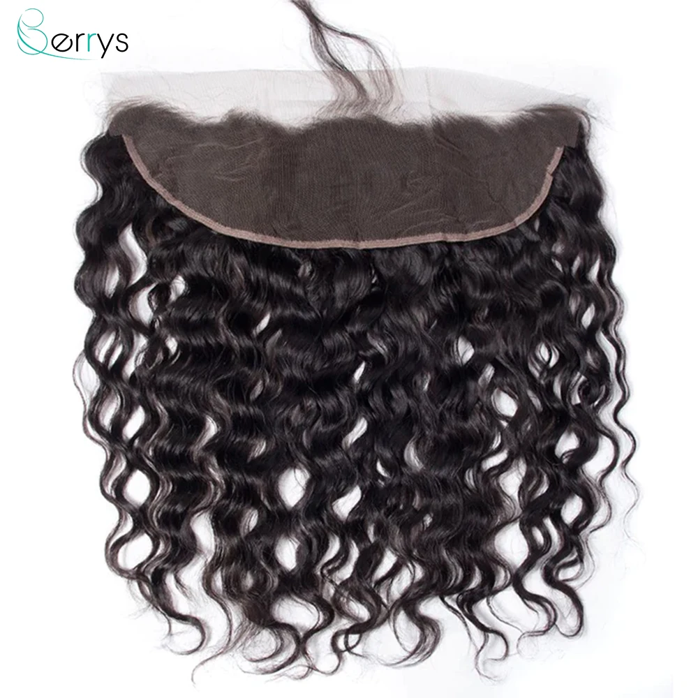 Water Wave lace Frontal Invisible 13x6 HD Transparent Lace Melt Skins Brazilian 13x4 HD Frontal Pre Plucked With Baby Hair