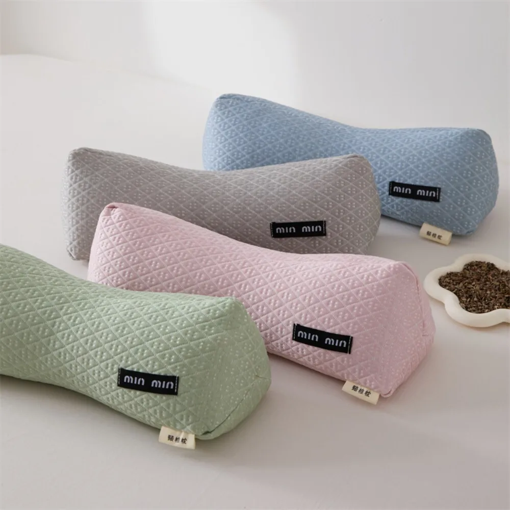 

Buckwheat Filled Neck Support Pillow for Adults Firm Core Single Bed Pillow for Home Use Summer Cooling Nap Rest