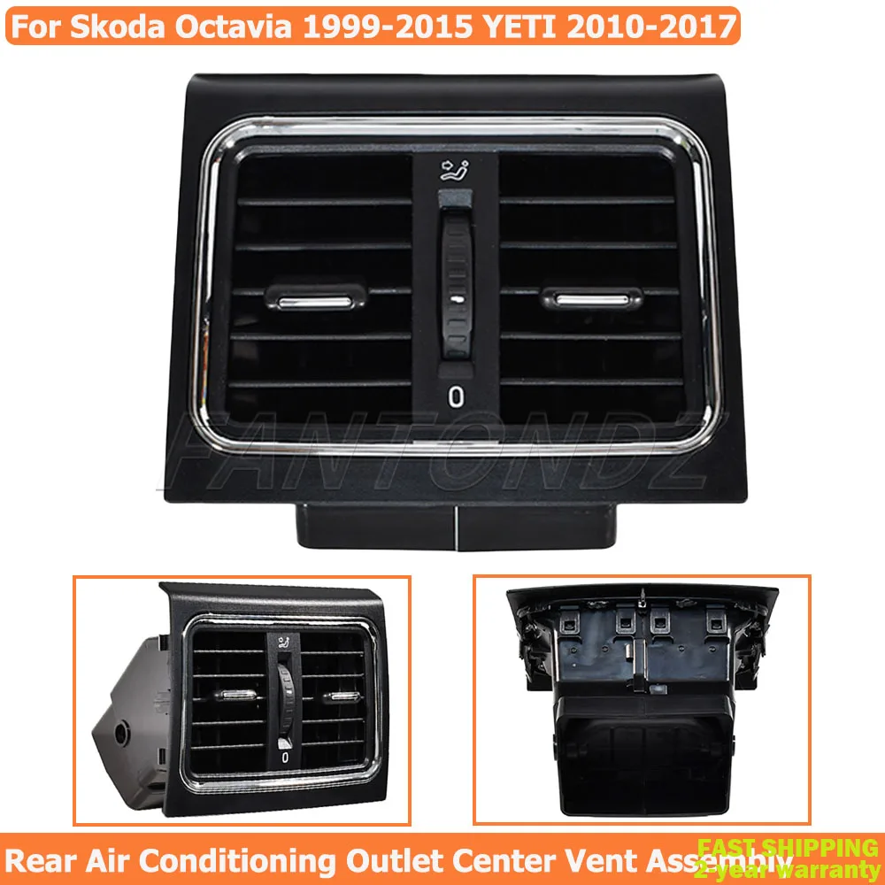 

Rear Center Armrest Conditioning For Skoda Octavia 1999-2015 YETI 2010-2017 Vent Outlet Center Armrest A/C Assembly 1ZD819203
