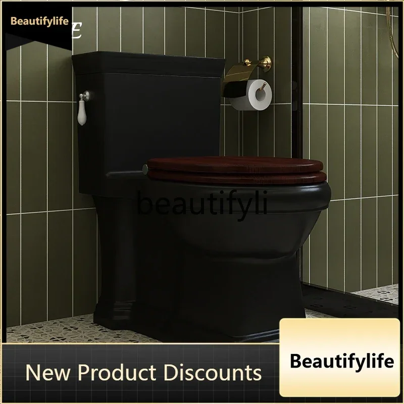 

CQY French retro toilet hotel bathroom siphon black toilet