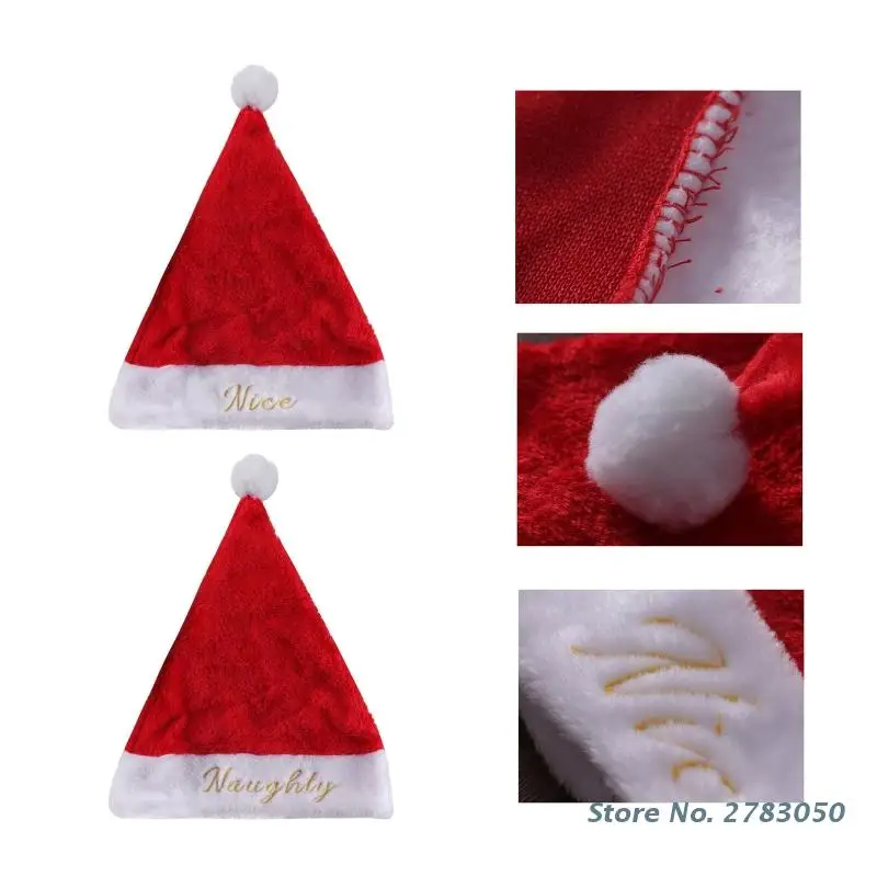 Comfort Christmas Hats Classic Adult Santa Hat for Christmas New Year Xmas Festivel Holiday Hat Exquisite Craftsmanship