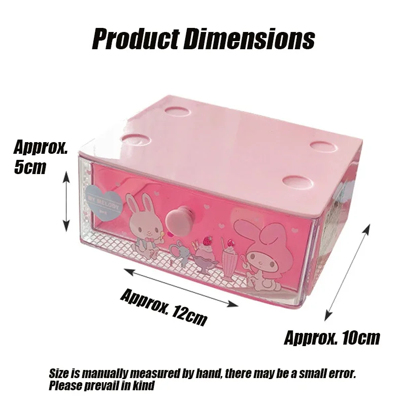 Sanrioハローキティデスクトップ収納ボックス漫画化粧ジュエリークリップスティックステーショナリーオーガナイザープラスチックボックス事務用品
