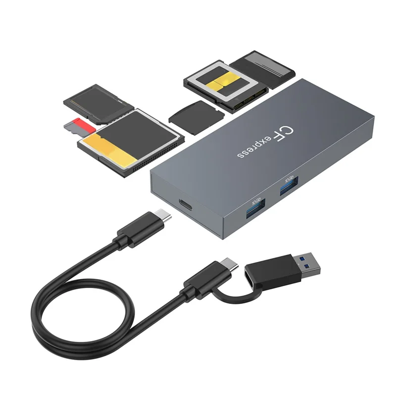 

8 в 2 адаптер для чтения карт памяти Cfexpress типа B/CF/XD/MS/SD/TF, 10 Гбит/с, устройство чтения карт памяти для Windows XP для MAC OS