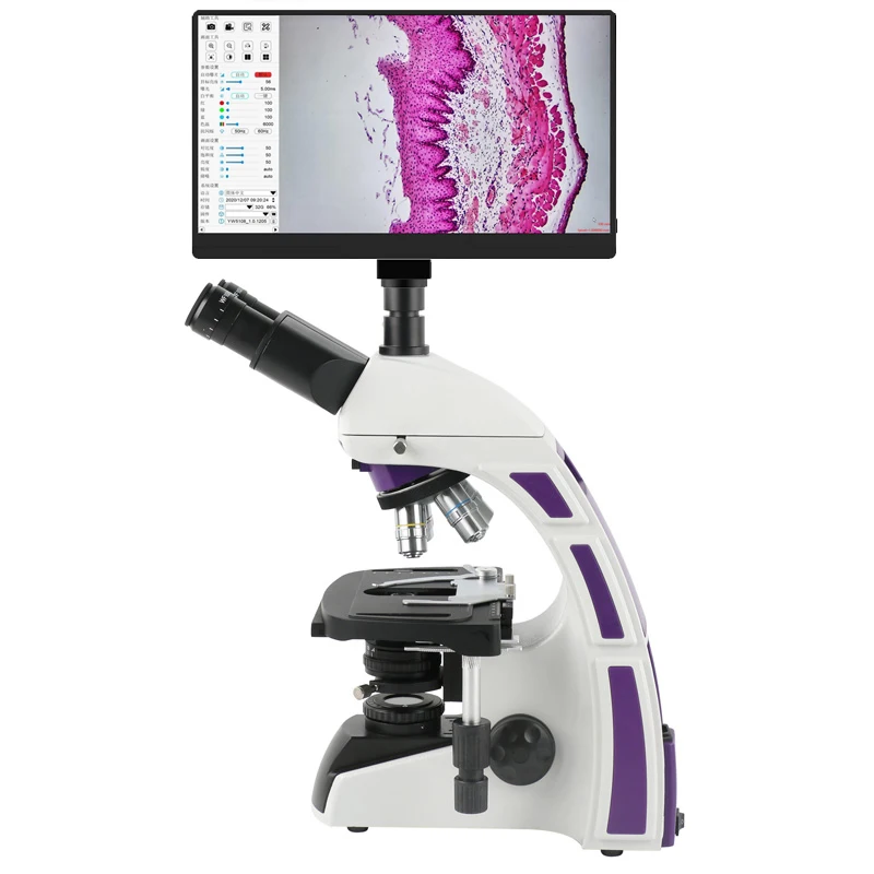 

1000X Lab Medical Biological Microscope Trinocular Microscope with 4K HDMI USB3.0 13.3 inch LCD Display TV Monitor Video Camera