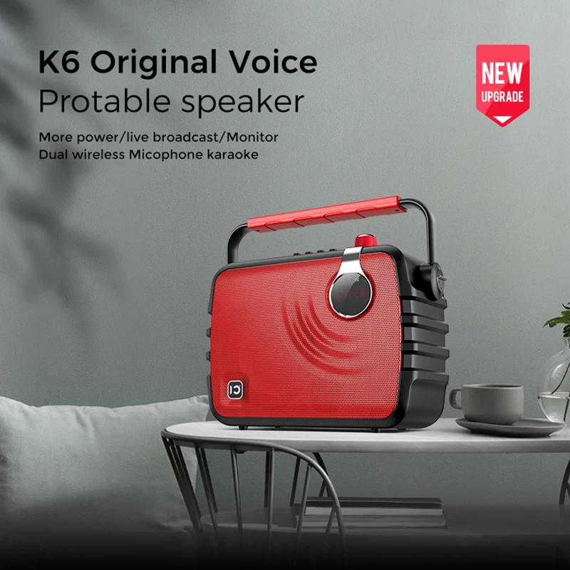 جديد محمول سوبر باس المتكلم 70 واط Shidu K6 الأزرق الأسنان موضة مضخم الصوت البلاستيك للنشاط في الهواء الطلق