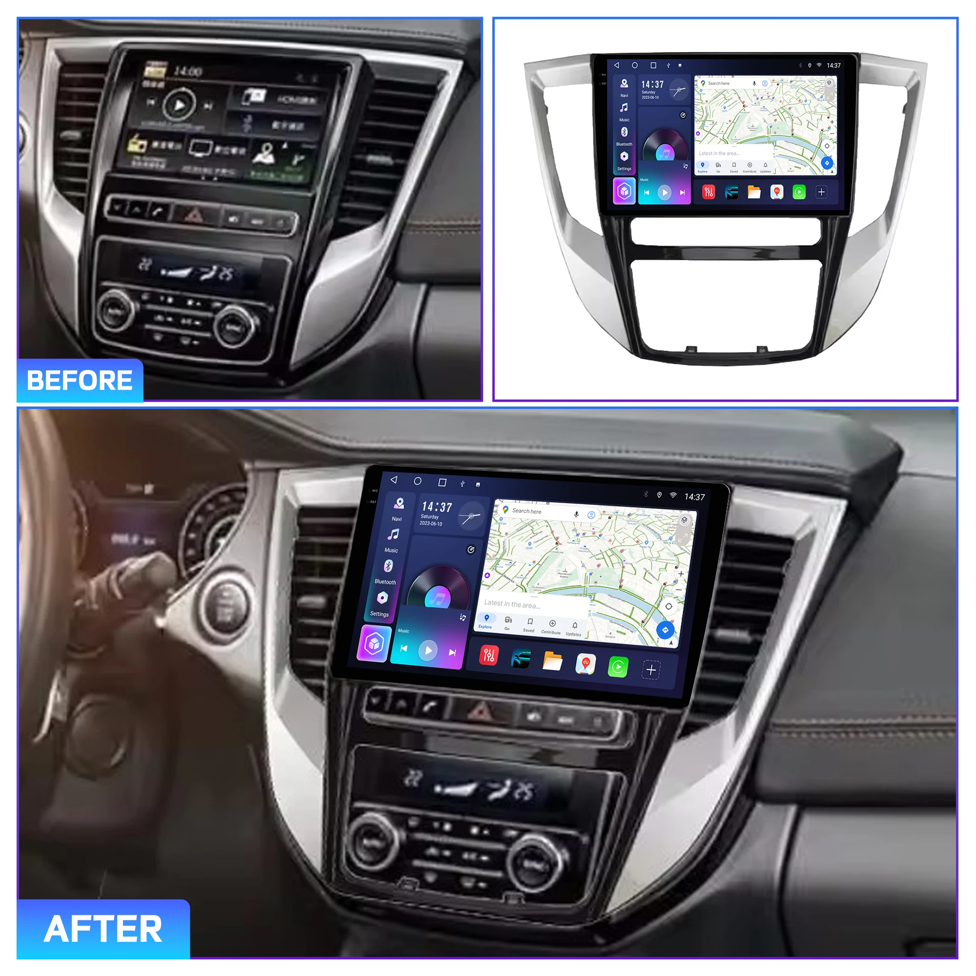 Penhui for Mitsubishi Grand Lancer 2020 --- Android Car DVD Multimedia Player Screen Audio Video 2 Din DSP Bluetooth