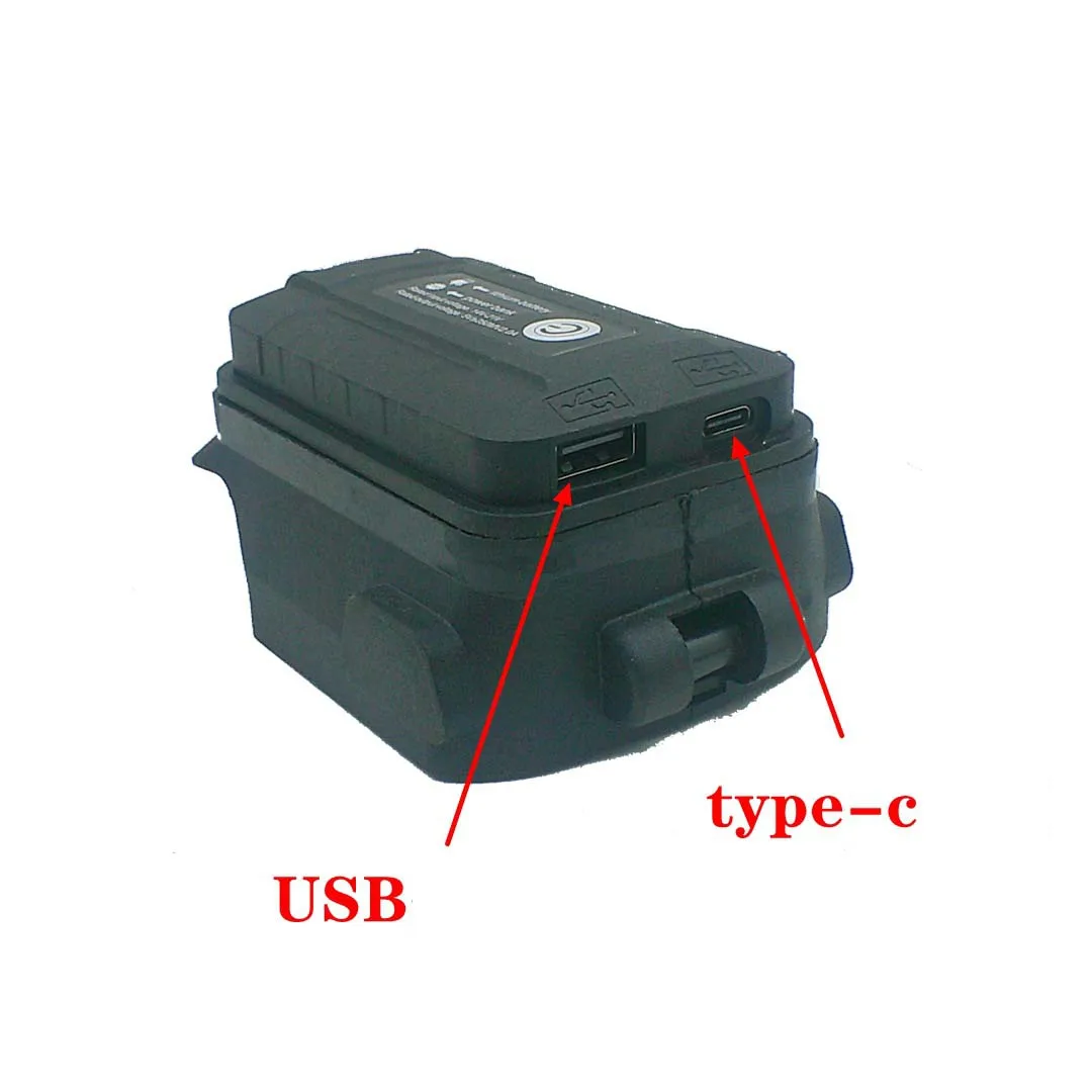 Адаптер USB для аккумуляторов BSL1815 BSL1825 BSL18230 BSL1840 18В с интеллектуальной платой защиты и светодиодным индикатором заряда