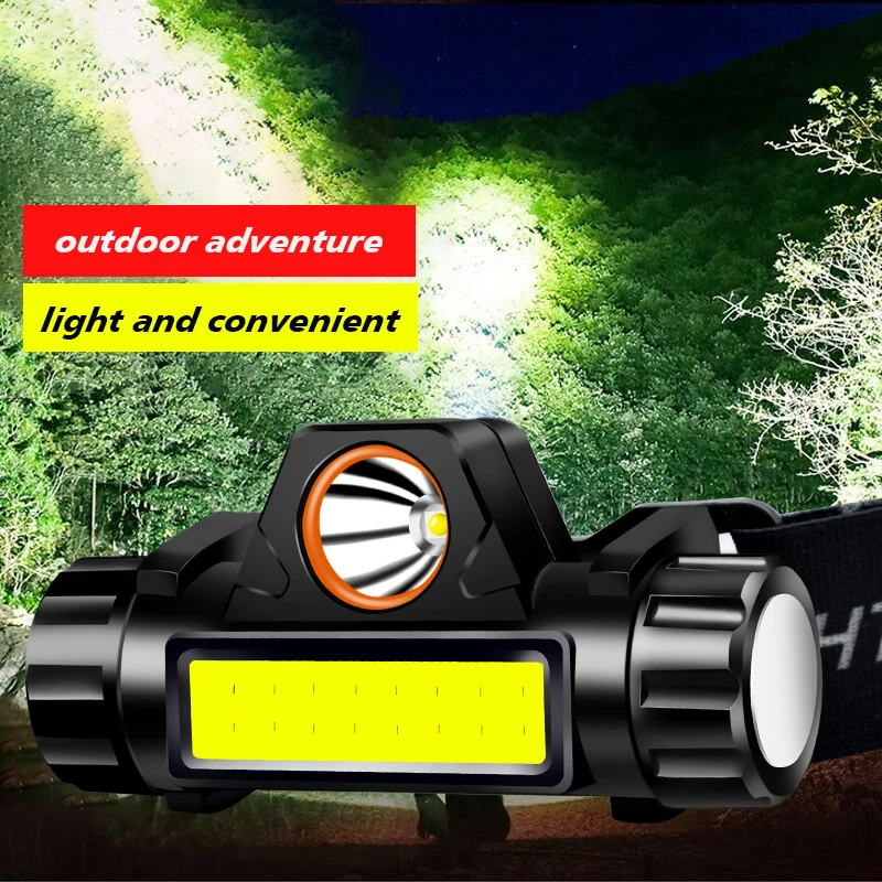 Rechargeable Headlight 50000LM T6 LED Headlamp Fishing Lamp Lightweight Head Torch Light Universal Miner Lamp