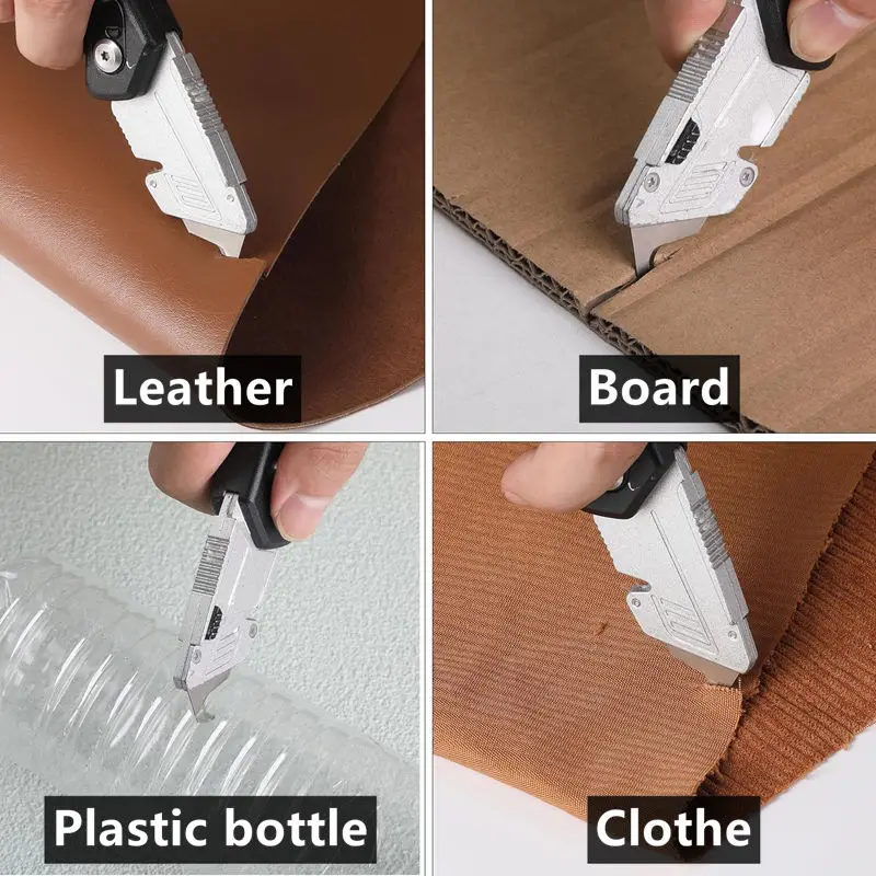 10pcs Utility Hook Blades SK5 Heavy Duty Razor Blades Safety Horn Knife Blades for Cutting Carpets,Wallpaper,Roofing Materials