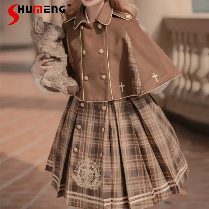 

Autumn And Winter 2024 Japanese Lolita SC Daily Wear Long Sleeves Sweet Princess Dress Soft Girl Two Pieces Suit Women's Clothes