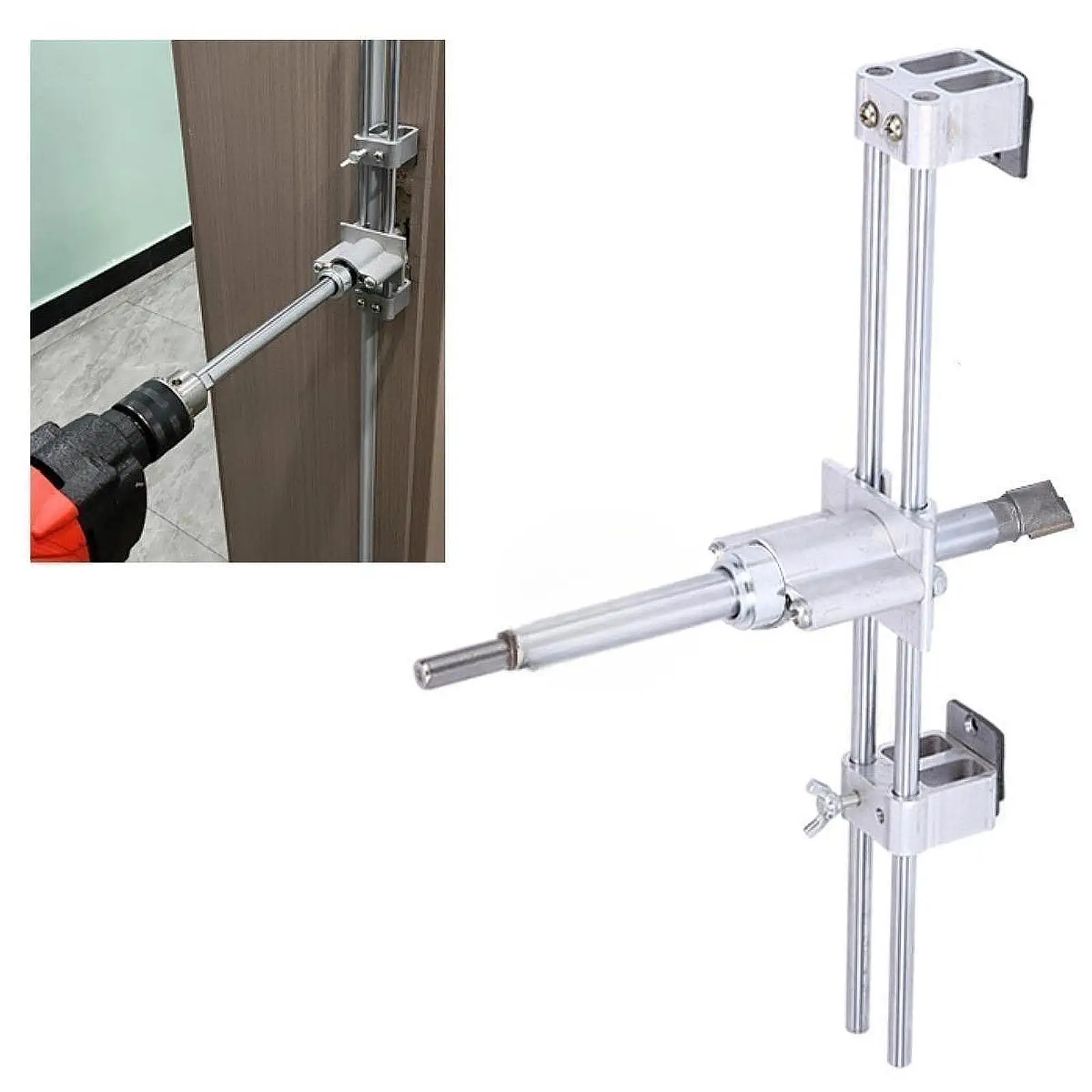 

Door Lock Hole Opener Kit Slotter Jig Easy to Install Key Hole Guide System Tool