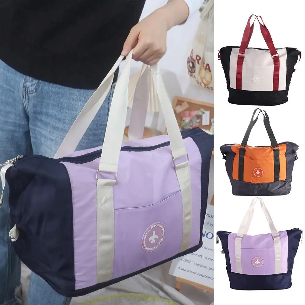 Tas bagasi portabel tas Gym mudah dibawa Fashion Gym Tote tas pemisah basah kering kapasitas besar kebugaran tas berkemah