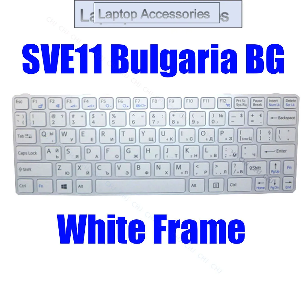 FBulgaria BG teclado del ordenador portátil para SONY SVE11 SVE111 149102411BG 55012G281U1-212-G 149105011BG 55012G281U3-212-G blanco nuevo