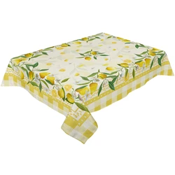 Summer Fruit Lemon Waterproof Tablecloth Holiday Party Decoration Rectangular Table Cloth Dining Table Cover Kitchen Decor