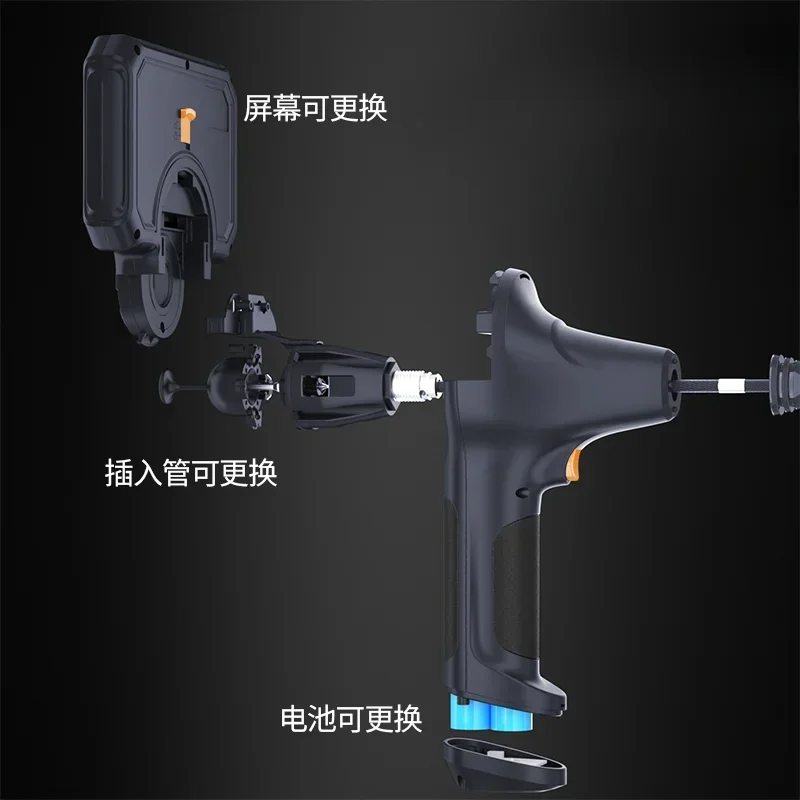 PM20 industrial grade high definition endoscope 360 degree steering engine carbon deposit   hole probe