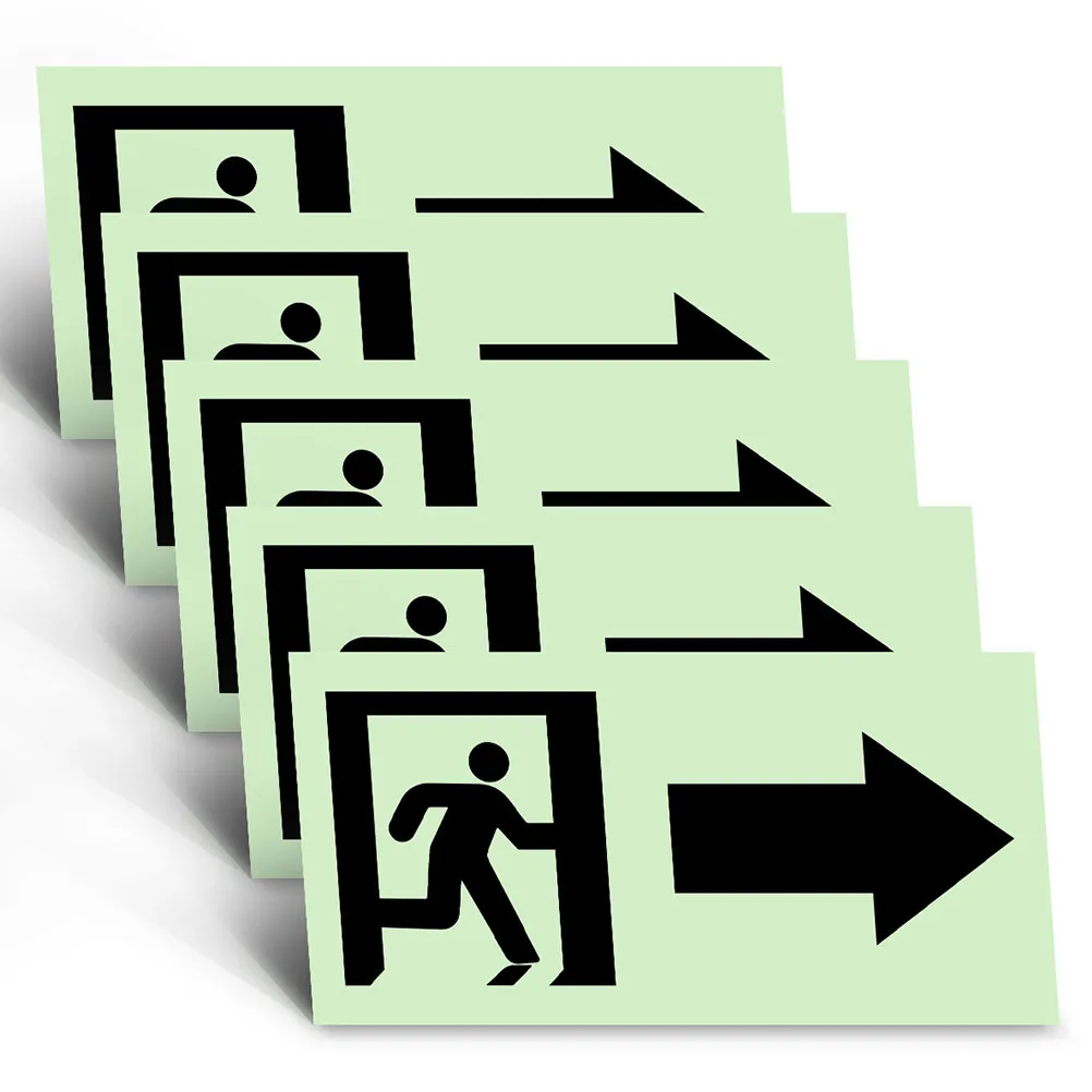 5 Pcs Direction Stickers PVC Material Hospital Floor Guide Arrow Sign Way Marker Wall Decor Easy Remove No Residue