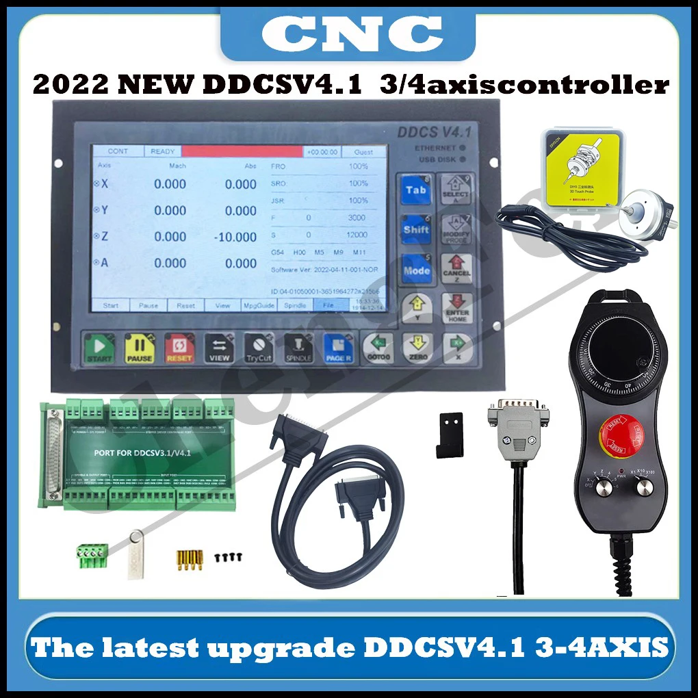 

2022 latest DDCSV3.1 upgrade DDCS V4.1 3/4 axis independent offline machine tool engraving and milling CNC motion controller