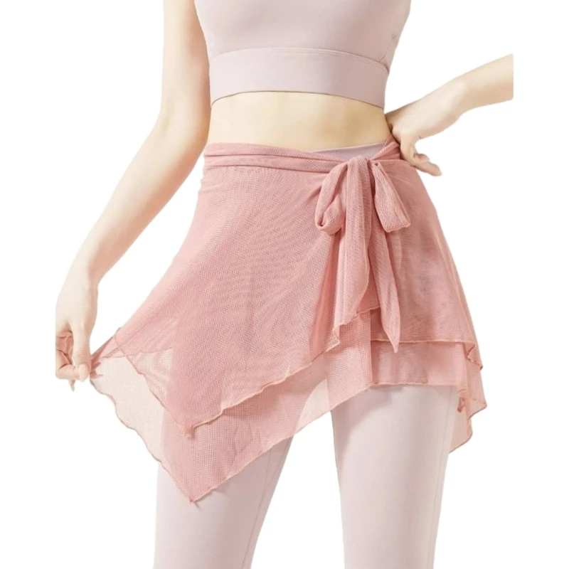 31BF Gonna avvolgente da yoga da donna Gonna da ballo tinta unita Gonna sportiva sportiva da atletica Gonne corte semplici da tennis