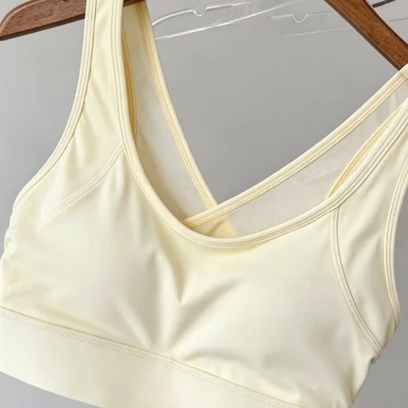 High Support Shockproof Sports Bra Women One‑piece Molded Cup Beauty Back Vest Workout Pilates Running Yoga Fitness Top 5
