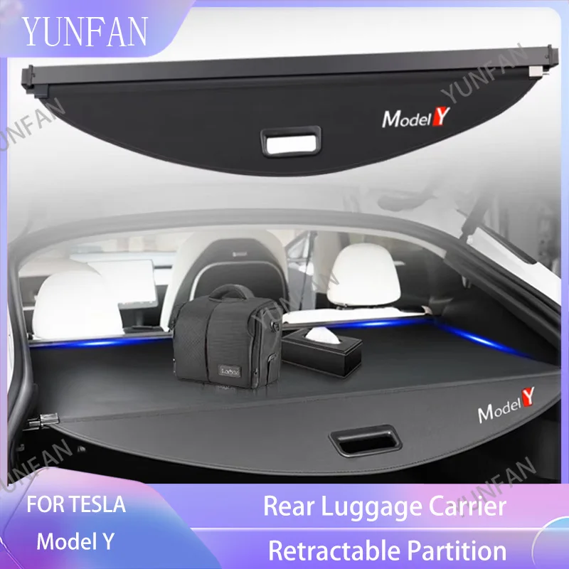 

Для Tesla Model Y крышка багажника занавеска задний багажник выдвижная перегородка перегородка удобные предметы магазина