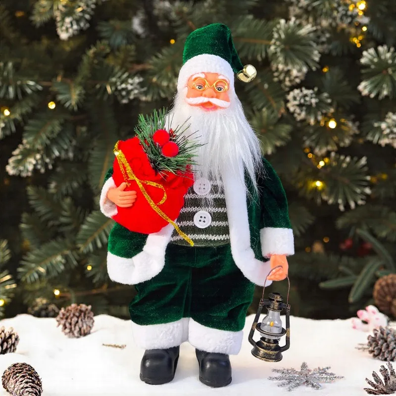 13 Inch Vertical Santa Claus Doll - Soft Plush Christmas Decoration Perfect for Family Gatherings As A Perfect Holiday Gift