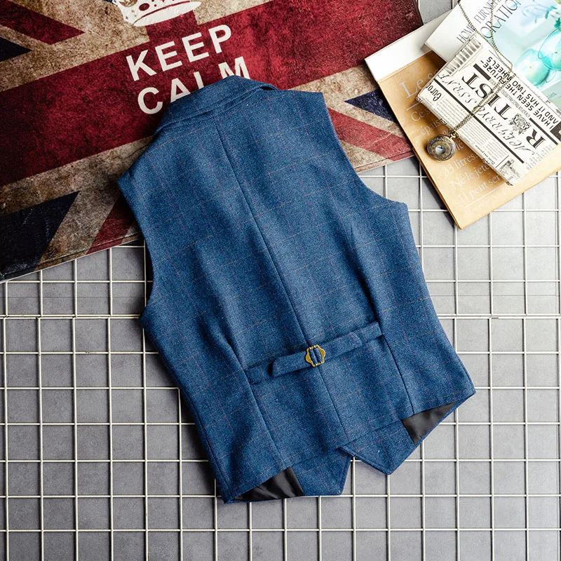 

Модный приталенный мужской жилет, модный жилет с одной пуговицей в стиле ретро Briti, молодежный жилет на четыре сезона, повседневный V-Ne C...