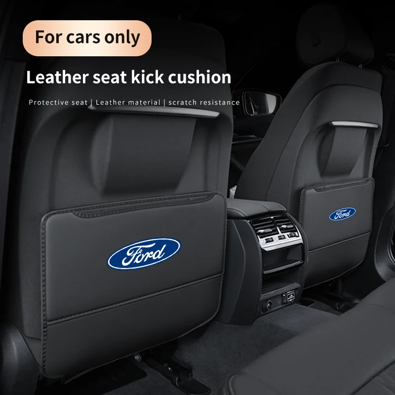 Car seat back Rear Anti Kick Pad For Ford Focus ST LINE Mondeo Kuga Fiesta MK7 Escort Explorer Edge Ranger With Storage Function