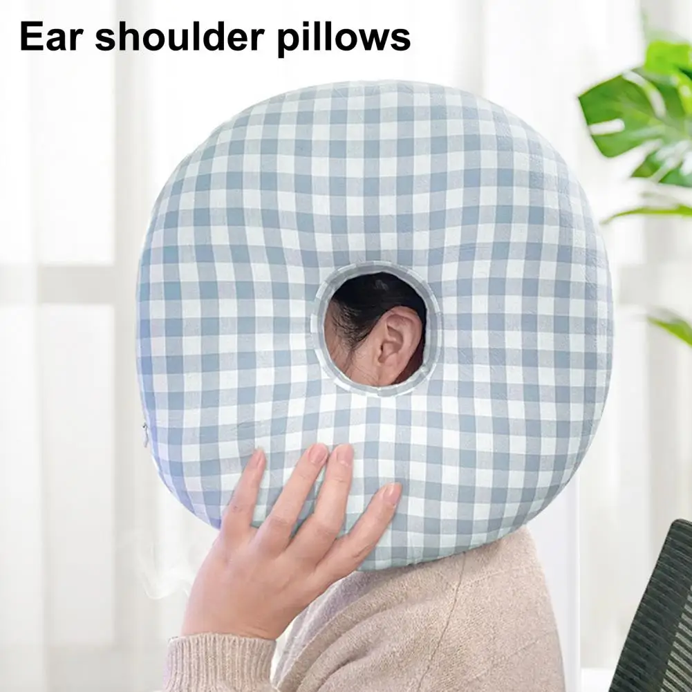 Ear Inflammation Relief Pillow Adjustable Hollow Pillow Adjustable Donut Pillow for Side Sleepers with Ear Piercings for Earring