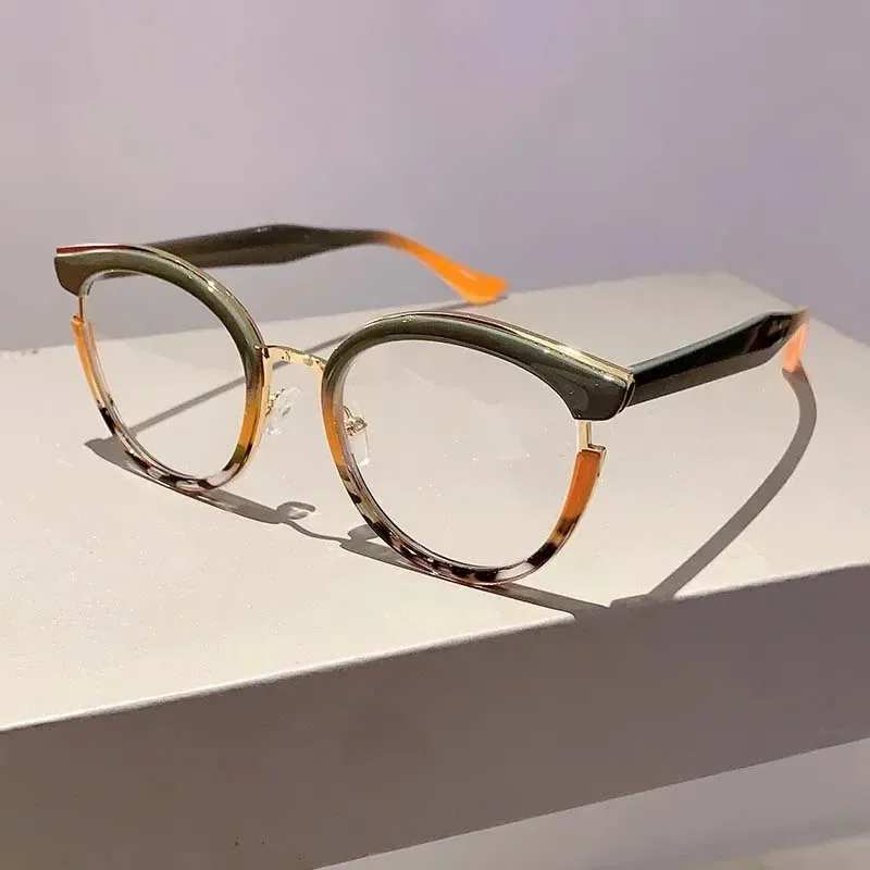 Vintage blokujące niebieskie światło kocie oko okulary TR90 damskie luksusowe marki designerskie trendy krótkowzroczność oprawki do okularów