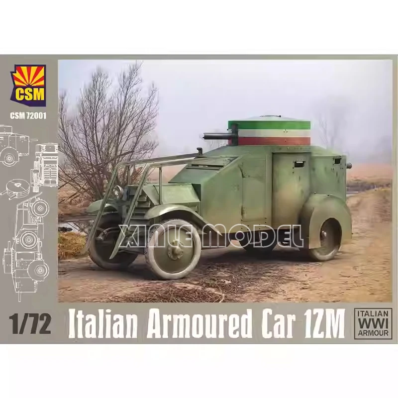 

CSM Plastic Assembled Model Kit 72001 Italian Armoured Car 1ZM 1/72