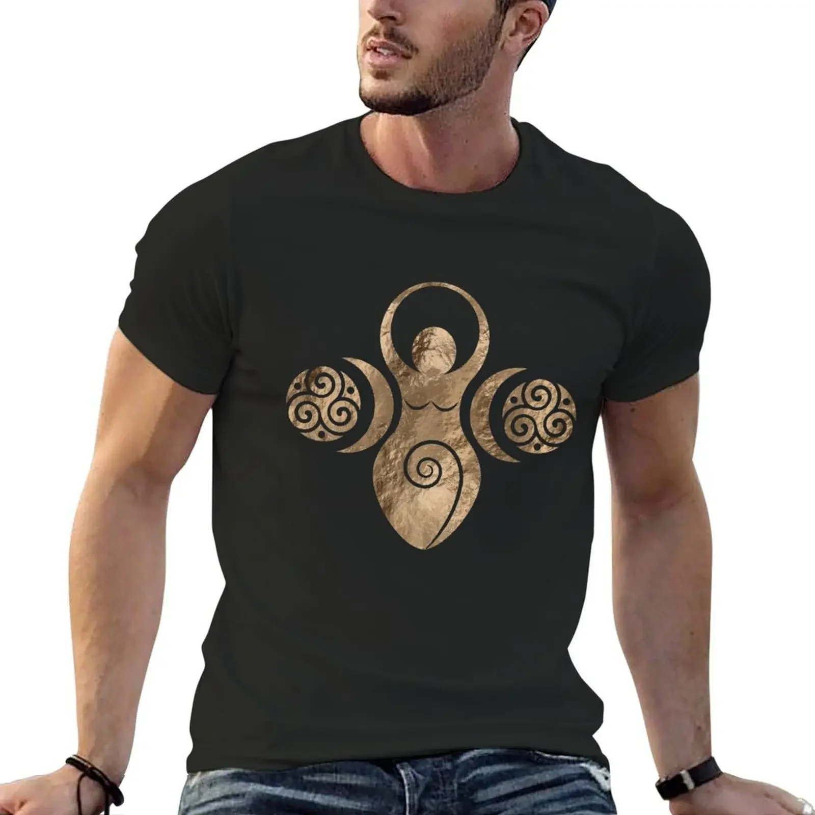 

Triple Goddess with triskele T-Shirt graphic tee shirt anime figures Blouse shirts graphic tees men t shirts