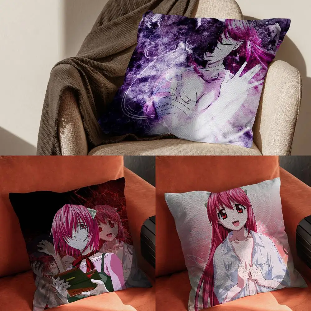 

Anime E-Elfen L-LiedPillowcase For Car Pillows 60x60 Cushions Luxury Double Sided Cover Home And Decoration Sofa 30x30