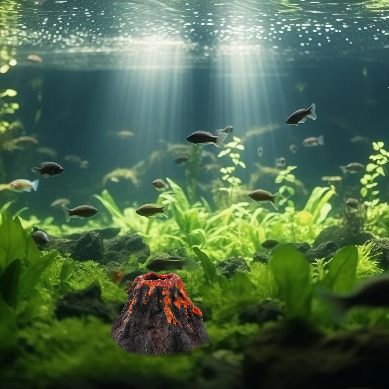 

Simulated Volcano Fish Tank Landscaping Ornament Aquarium Decor Volcano Desktop Fish Tank Adorn Accessory