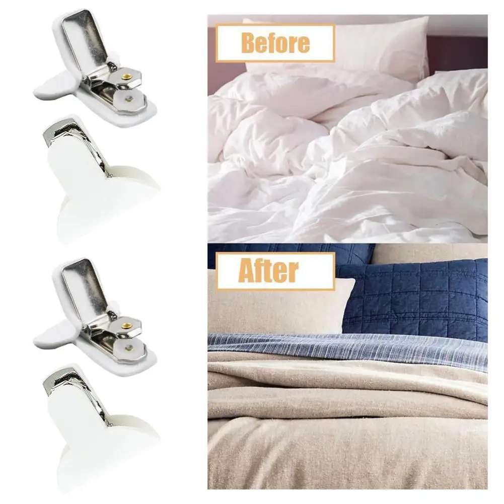 Quilt Grip Buckles Quilt Holder Set with Anti-slip Padded Clips Prevent Comforter Shifting Duvet Fasteners for Blankets Easy